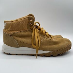 Men’s Nike Hoodland Wheat Tan Suede Sneaker Boots, Size 12 BNIB - 654888-727